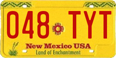 NM license plate 048TYT