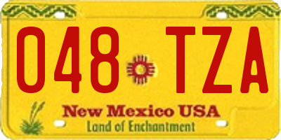 NM license plate 048TZA