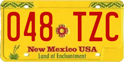 NM license plate 048TZC