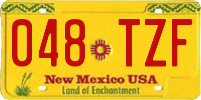 NM license plate 048TZF