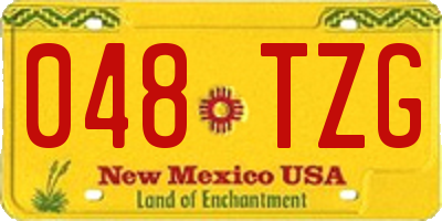 NM license plate 048TZG