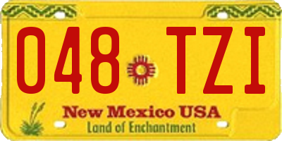 NM license plate 048TZI