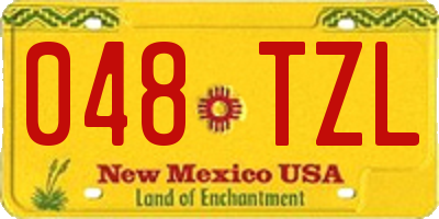 NM license plate 048TZL