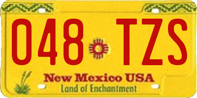 NM license plate 048TZS