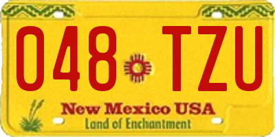 NM license plate 048TZU