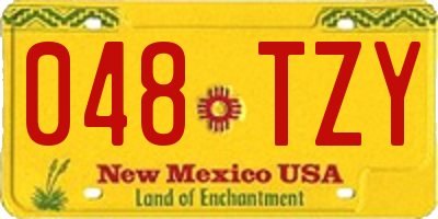 NM license plate 048TZY