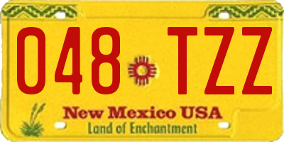 NM license plate 048TZZ