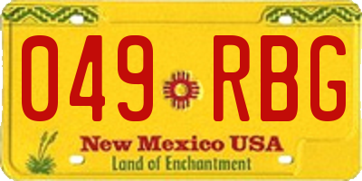 NM license plate 049RBG