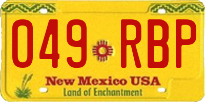 NM license plate 049RBP