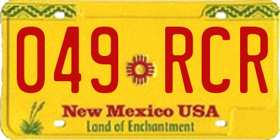 NM license plate 049RCR
