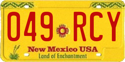 NM license plate 049RCY