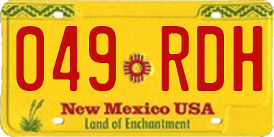 NM license plate 049RDH