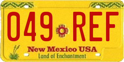 NM license plate 049REF