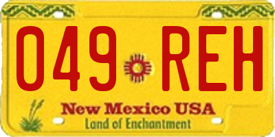 NM license plate 049REH