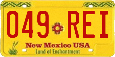 NM license plate 049REI