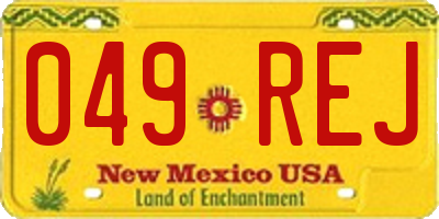 NM license plate 049REJ