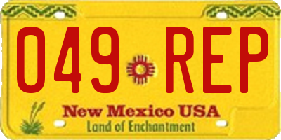 NM license plate 049REP