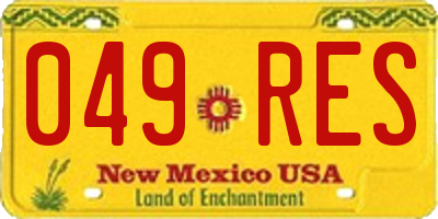 NM license plate 049RES
