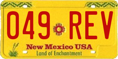 NM license plate 049REV