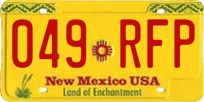 NM license plate 049RFP