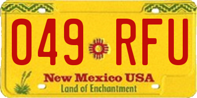 NM license plate 049RFU