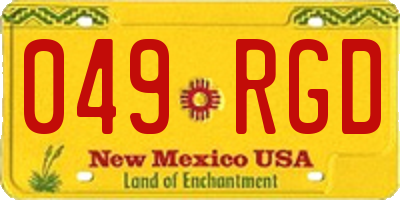 NM license plate 049RGD