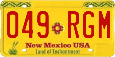 NM license plate 049RGM