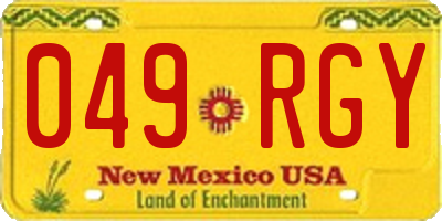 NM license plate 049RGY