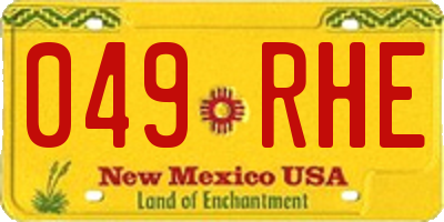 NM license plate 049RHE