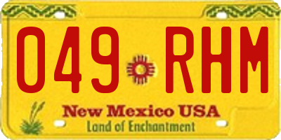 NM license plate 049RHM