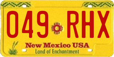 NM license plate 049RHX