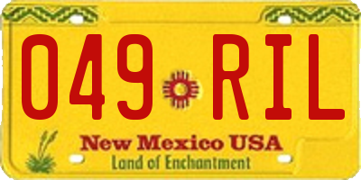 NM license plate 049RIL