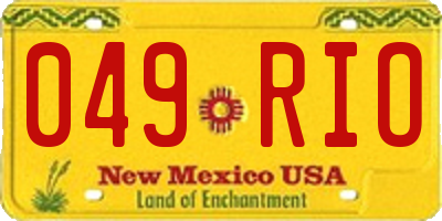 NM license plate 049RIO