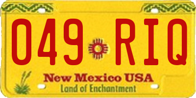 NM license plate 049RIQ