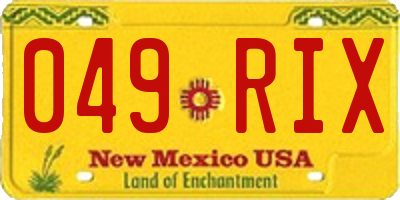 NM license plate 049RIX