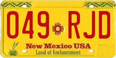 NM license plate 049RJD