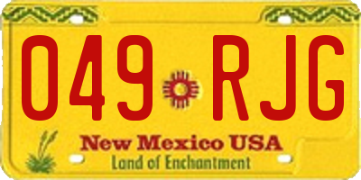 NM license plate 049RJG