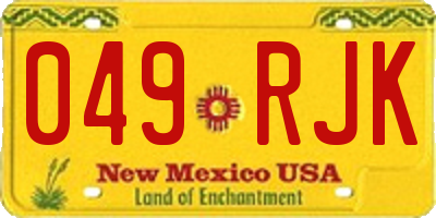 NM license plate 049RJK