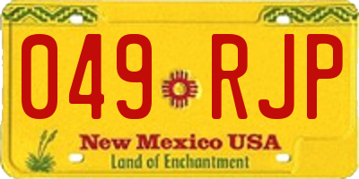 NM license plate 049RJP