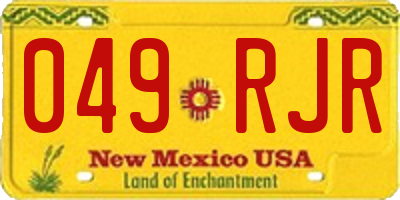 NM license plate 049RJR