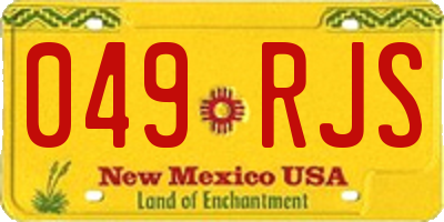 NM license plate 049RJS