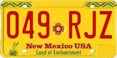 NM license plate 049RJZ