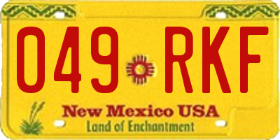 NM license plate 049RKF