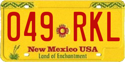 NM license plate 049RKL