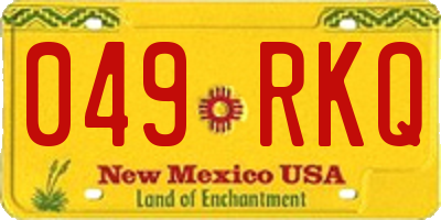 NM license plate 049RKQ