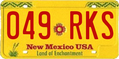 NM license plate 049RKS