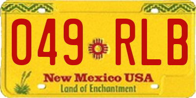 NM license plate 049RLB