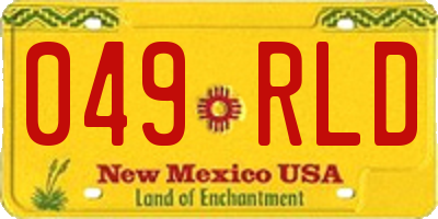 NM license plate 049RLD