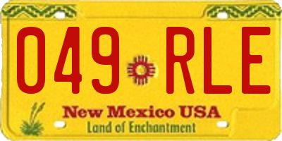NM license plate 049RLE