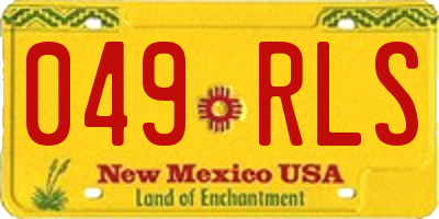 NM license plate 049RLS